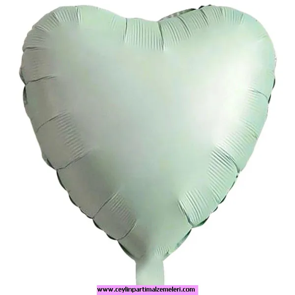 Adaçayı Yeşil Kalp Folyo Balon